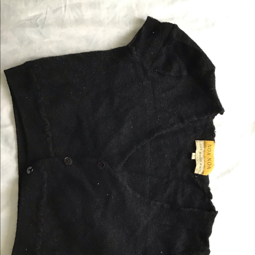 Black wool coverup